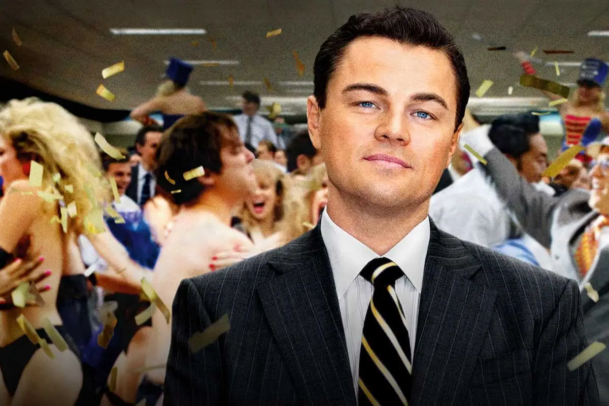 Leonardo Dicaprio em O Lobo de Wall Street de 2013