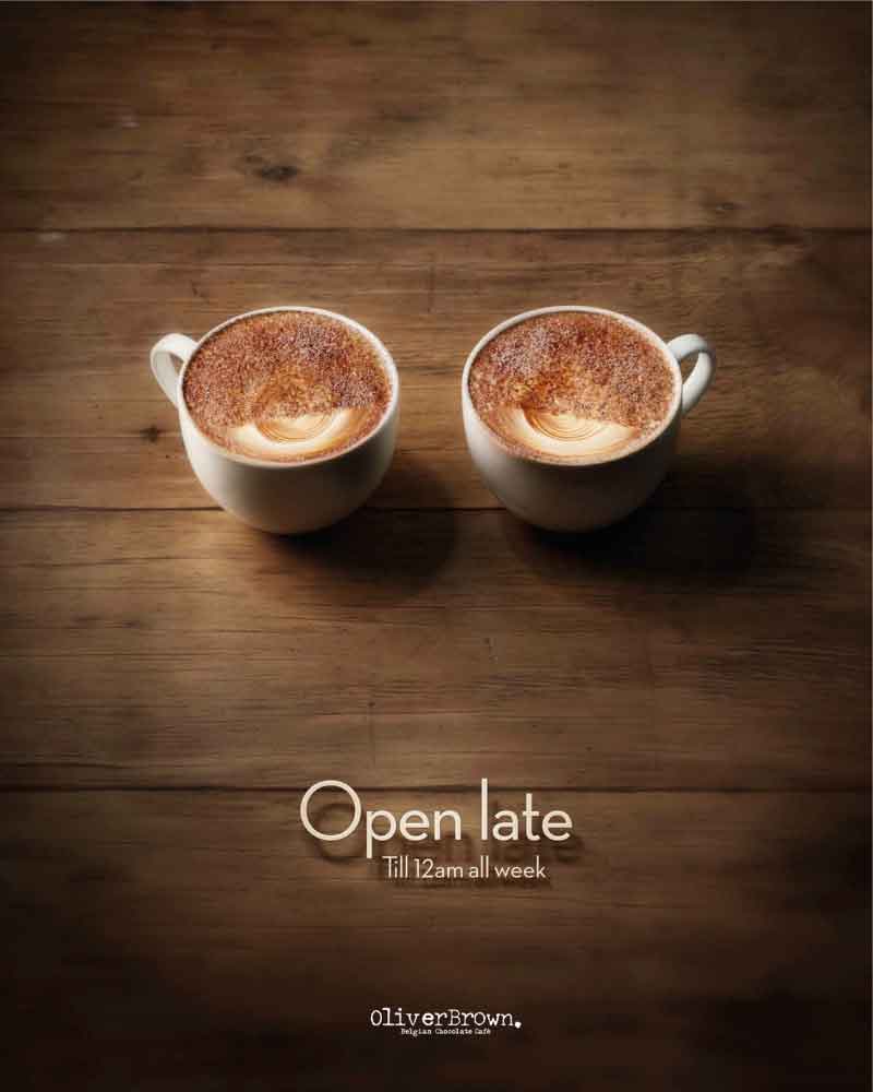 Cartazes de café: Anúncio da OpenLate.