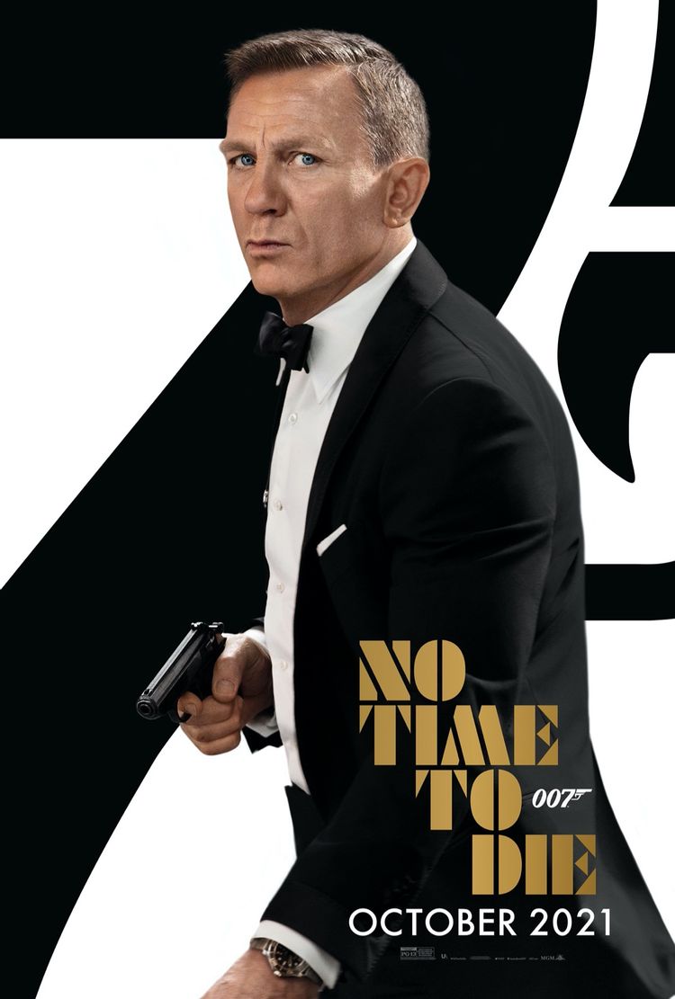 Poster de Sem Tempo para Morrer mostrando Daniel Craig.