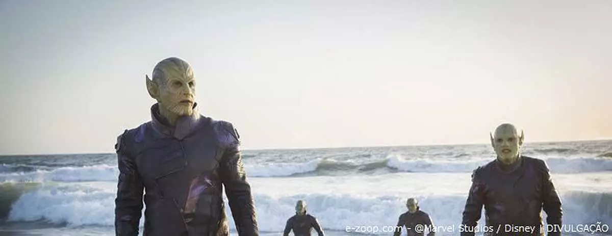 Cena do filme Homem-Aranha 3, os Skrulls chegam à Terra . (Foto: Marvel/Diney+ Divulgação)