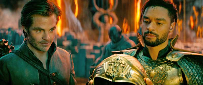 Chris Pine numa cena de Dungeons e Dragons: Honra entre Ladrões.
