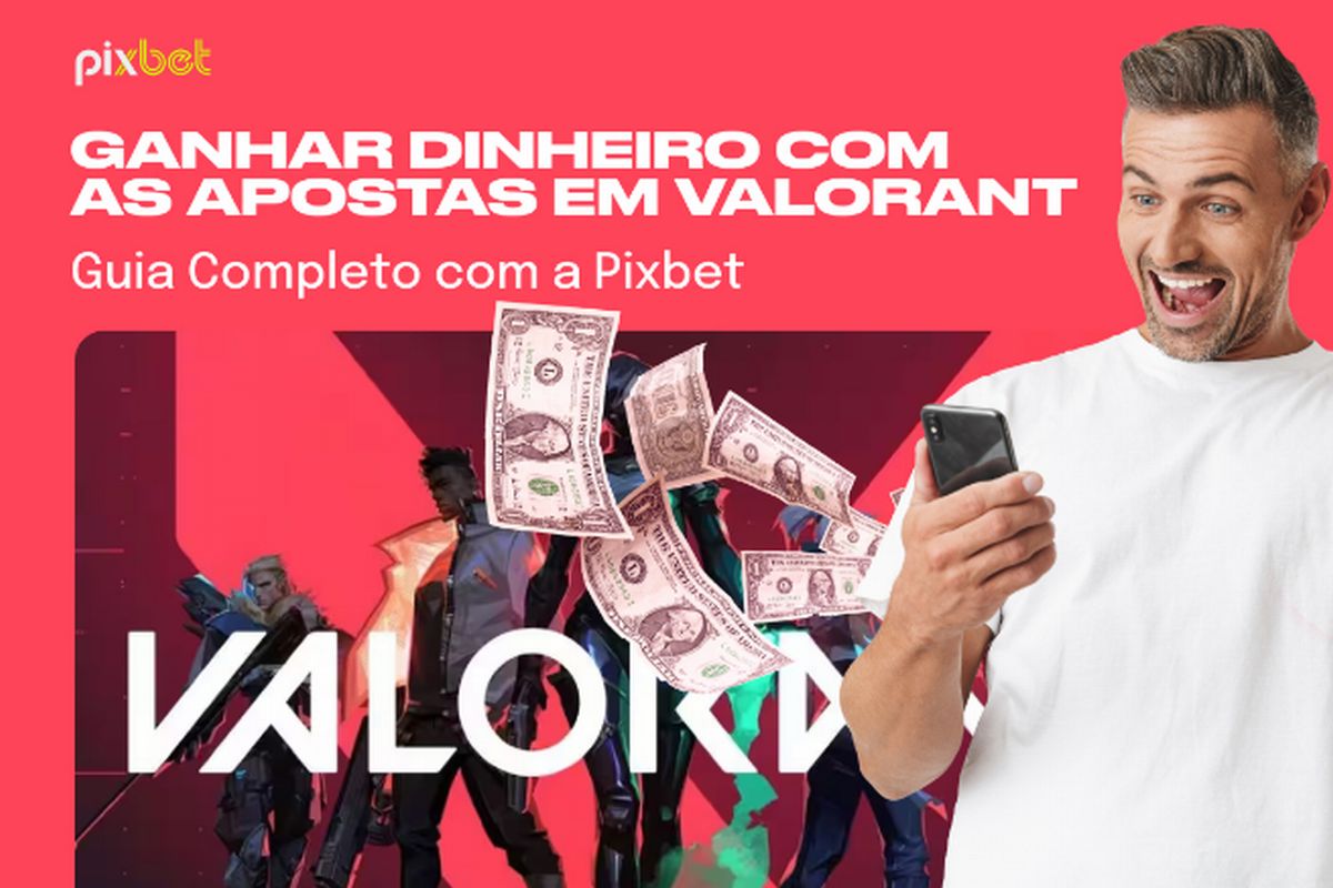 Homem olha para o celular demonstrando alegria ilustra nosso artigo sobre: Ganhar Dinheiro com as Apostas em Valorant: Guia Completo com a Pixbet.