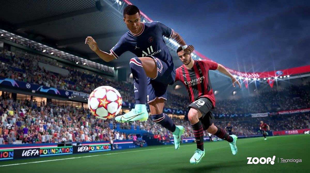 Uma tela do FIFA 2023 mostrando dois jogadores.