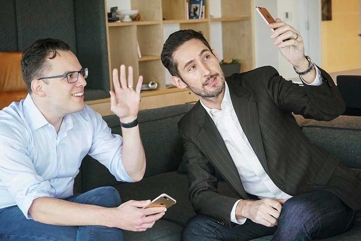 Kevin Systrom e Mike Krieger, fundadores do Instagram. Ilustram nosso artigo sobre Estratégias no Instagram.