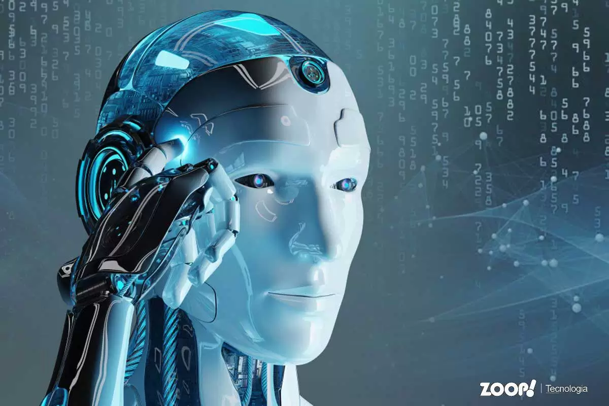 Imagem com rosto de um android ilustra o artigo: Google cria Inteligência Artificial capaz de evoluir sem intervenção humana.