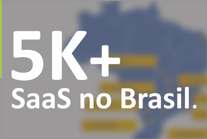 Infográfico mostrando as empresas que operam o modelo SaaS no Brasil.