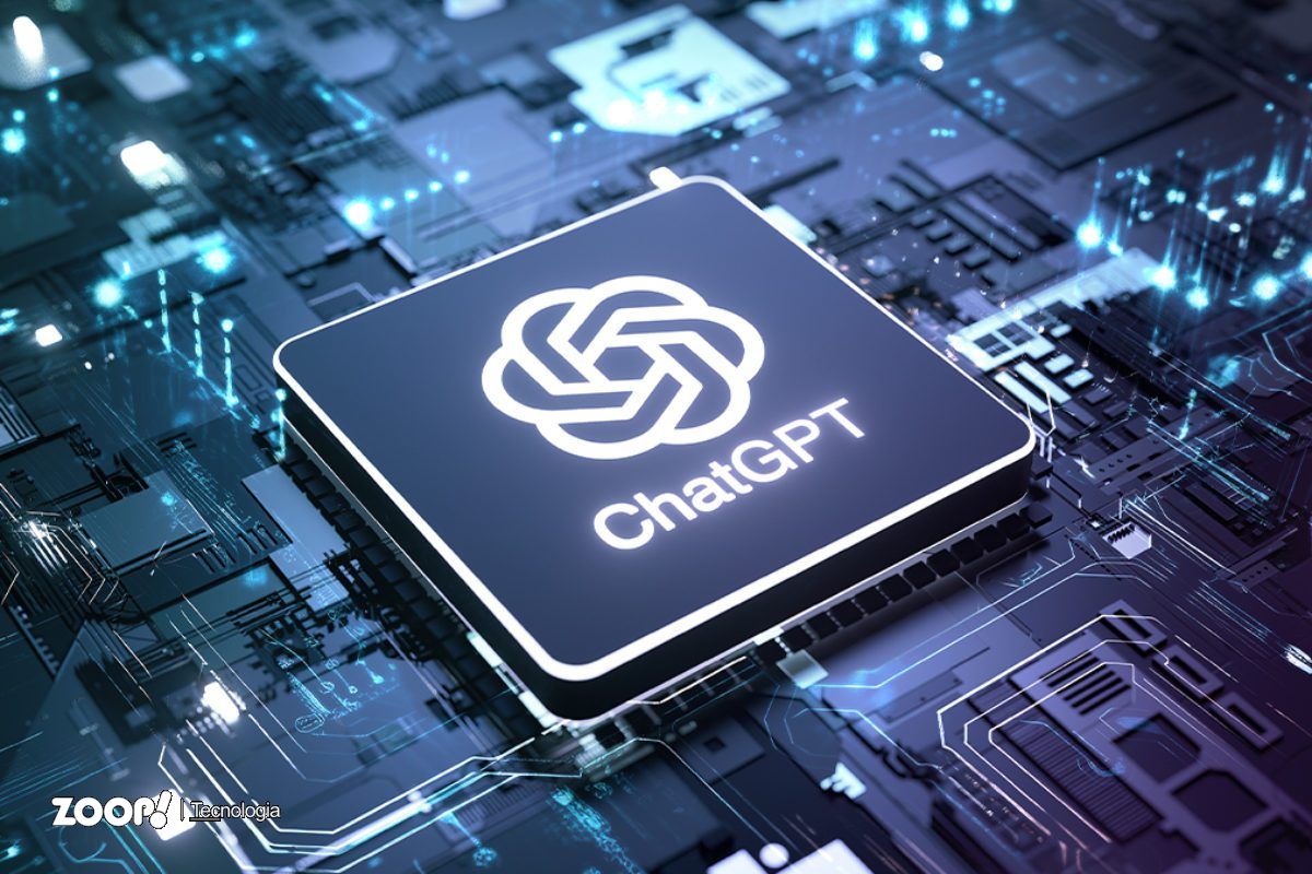 A marca do ChatGpt impressa sobre o chip de uma placa mãe ilustra nosso artigo sobre: ChatGPT pode parar de funcionar a qualquer momento.
