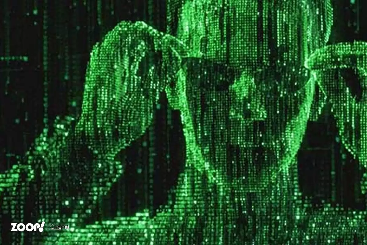 Código fonte da Matrix renderizando a imagem de Neo.