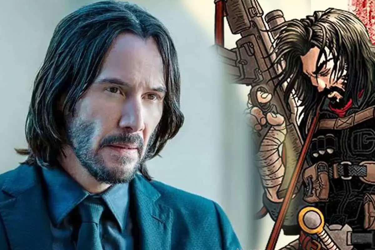 O ator Keanu Reeves em brzrkr, nova produção da Netflix.