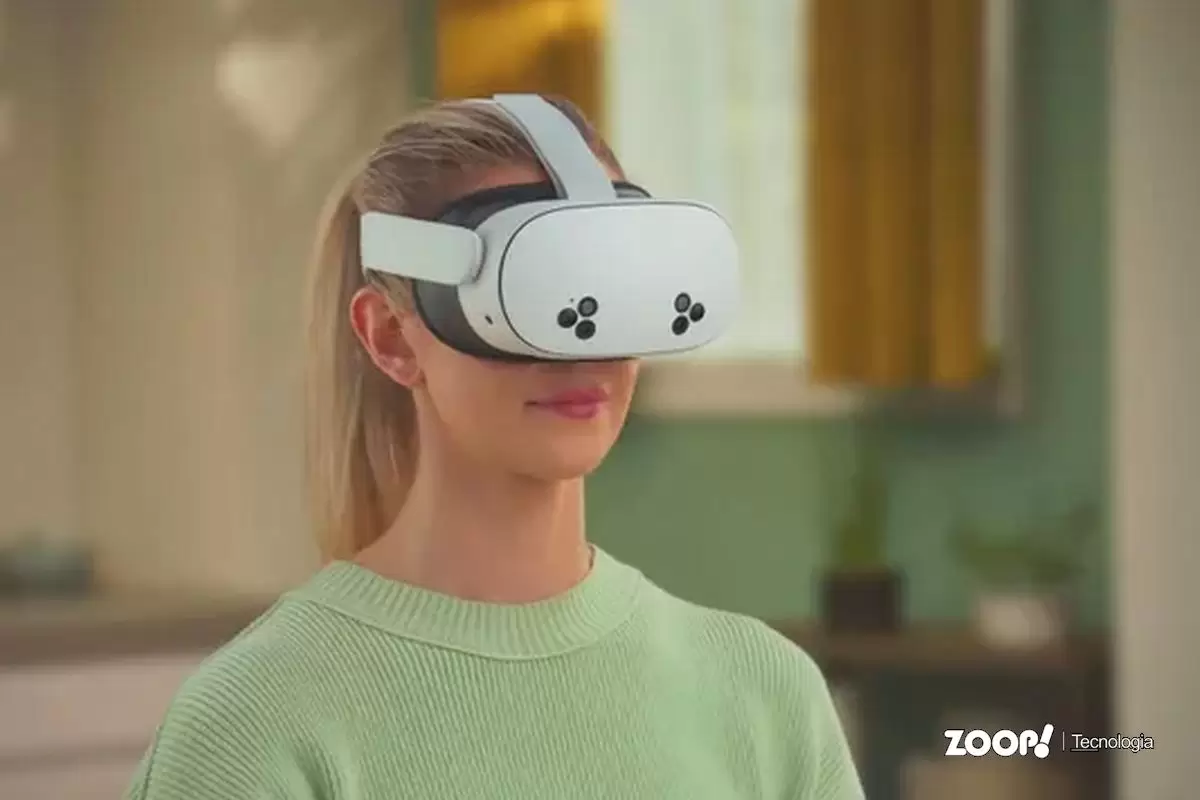 Uma mulher usando o óculos de realidade virtual Meta Quest 3S ilustra nosso artigo: Óculos de realidade aumentada e óculos de realidade virtual: entenda as diferenças. Uma mulher usando o óculos de realidade virtual Meta Quest 3S ilustra nosso artigo: Óculos de realidade aumentada e óculos de realidade virtual: entenda as diferenças.