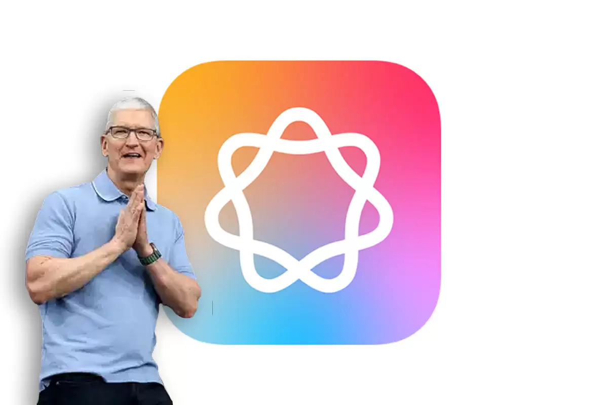 Tim Cook durante apresentação da inteligência artificial da Apple na WWDC 2024