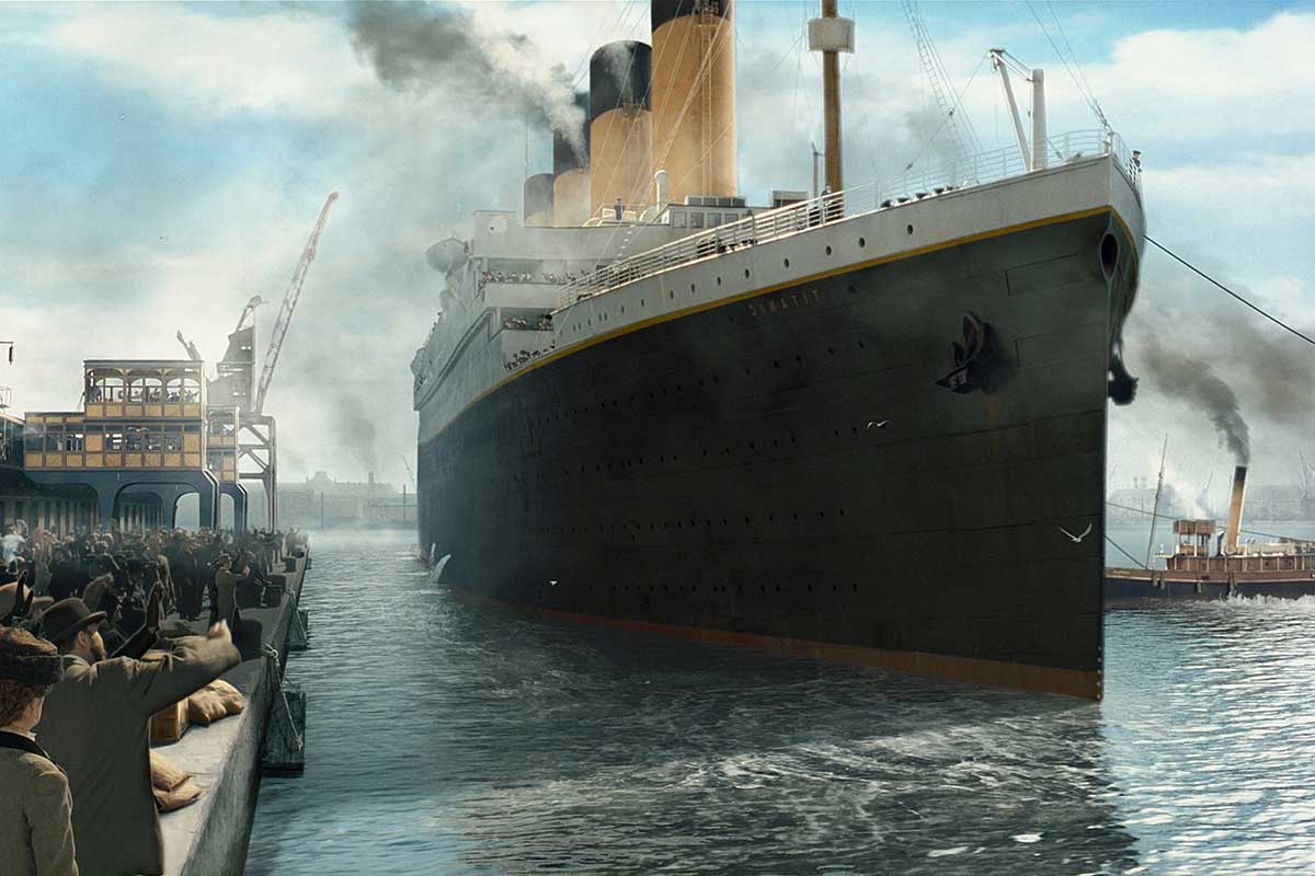 HMS Titanic partindo da Inglaterra em 1912 rumo ao seu destino. Externalidade ou fatalidade?