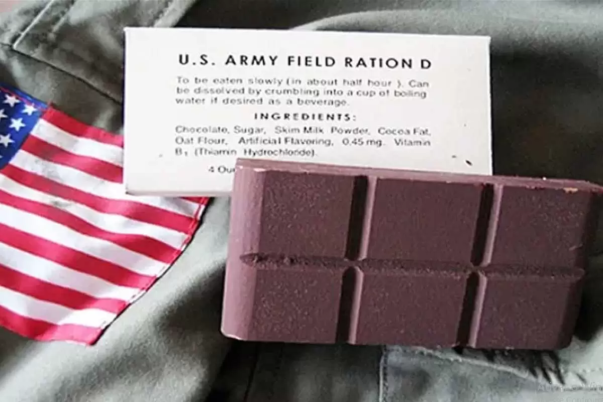 Tropas americanas na segunda guerra mundial recebiam caixas de chocolate Hershey