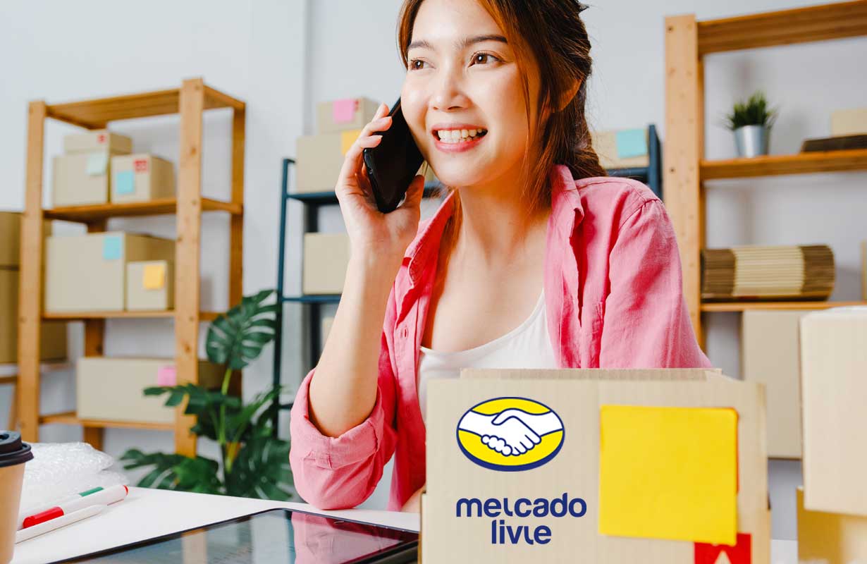 Vendedora chinesa do mercado livre. Créditos da imagem: freepik.com